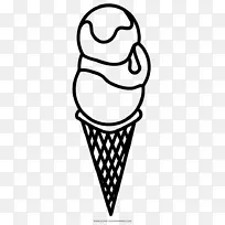 冰淇淋锥，冰糕，绘图，着色书-冰淇淋