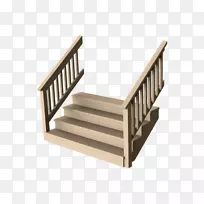 楼梯门廊甲板建筑工程扶手楼梯模型