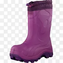 惠灵顿靴子粉色切尔西靴子-紫色靴子
