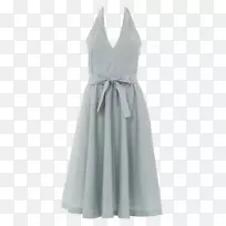 Burda型鸡尾酒裙，吊领式连衣裙