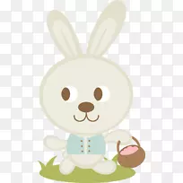 兔子复活节彩蛋剪贴画-兔子