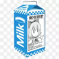 一张牛奶纸箱失踪者的照片