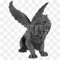 有翅膀的狮子漱口石雕塑-石像