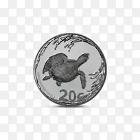 乌龟池塘海龟-20美分硬币