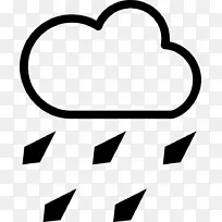 冰雹天气符号电脑图标雨雪混合天气