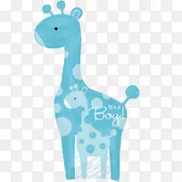 婴儿淋浴器婴儿米拉气球长颈鹿-气球