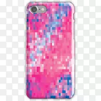 纺织品粉红m长方形手机配件短信