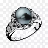 订婚戒指，塔希提珍珠，毛布森戒指