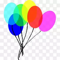 气球线微软天蓝色剪贴画-气球