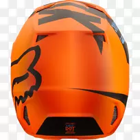 摩托车头盔福克斯赛车橙色摩托车头盔