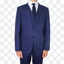 燕尾服，双排扣夹克-蓝色西装