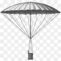 降落伞热气球飞机机翼飞行降落伞