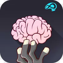人脑计算机图标神经系统认知训练-大脑