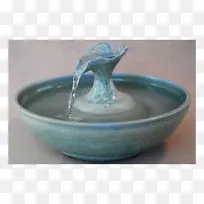 猫陶瓷釉饮水机-猫