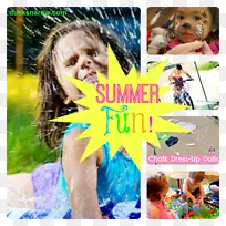 学步儿童暑假幻灯片拼贴-假期