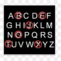 模板字母文字字母表字体粉笔标记