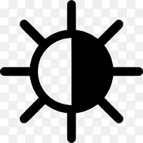 黑色太阳符号计算机图标符号
