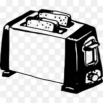 烤面包机烹饪范围黑白剪贴画烤箱