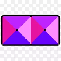 三角形点粉红色m字型
