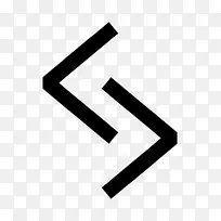 盎格鲁-撒克逊符文jē运行字母表fehu-哥特式