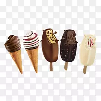 巧克力冰淇淋锥，雀巢软盘-冰淇淋