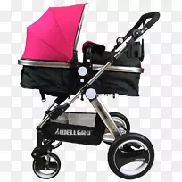 婴儿运输婴儿车粉红色马车-库库利
