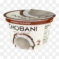 奶油冻甜点Chobani希腊酸奶风味