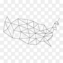 线艺术三角画点三角形