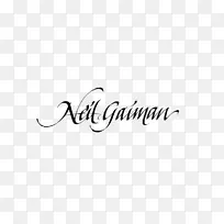 书法品牌白字字体-NeilGaiman