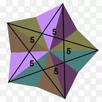 大十二面体开普勒-Poinsot多面体结构小星形十二面体三角形