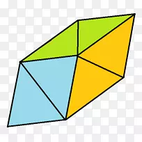 三角陀螺仪拉长的双金字塔三角双金字塔约翰逊固体三角