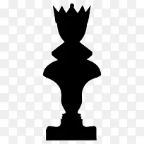 国际象棋剪贴画中的黑白棋子-国际象棋剪贴画