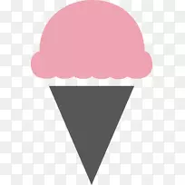 冰淇淋锥粉红色m-冰淇淋
