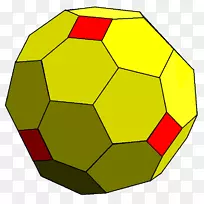 五角二十面体截断短立方体加泰罗尼亚立体多面体面