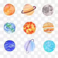绘制行星艺术太阳系-行星