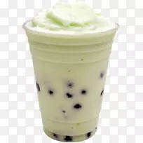 冰淇淋泡茶牛奶绿茶冰淇淋
