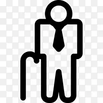 计算机图标老年退休投资健康-人设置