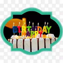 生日蛋糕祝你生日蜡烛埃尔莫旗帜生日快乐