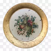 陶瓷拼盘.手绘水果