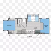 海列特汽车和房车超级中心商队露营车-房屋平面图