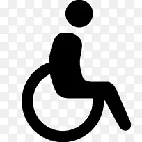 轮椅电脑图标残疾国际通行标志轮椅