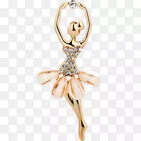 芭蕾舞者身体珠宝魅力和吊坠-珠宝