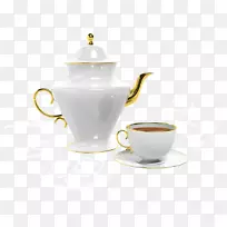 伯爵茶库丁茶壶咖啡杯茶