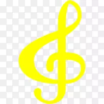 黄色音符高音音符