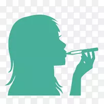 传声器剪影人体行为剪贴画.麦克风