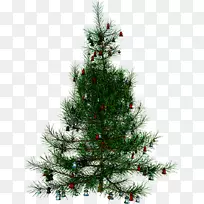 圣诞老人圣诞礼物-送圣诞树-圣诞老人