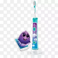儿童用电动牙刷飞利浦索尼卡瑞健康白色牙刷