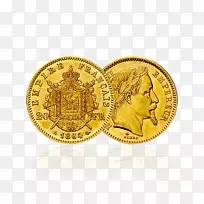 法国法郎上的金币凝固汽油-硬币