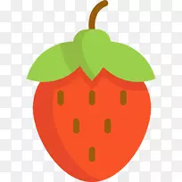 草莓电脑图标食物封装的后记剪辑艺术-草莓