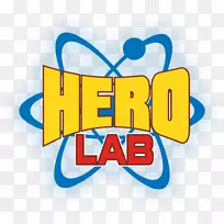 实验室科学超级英雄标志科学家-科学